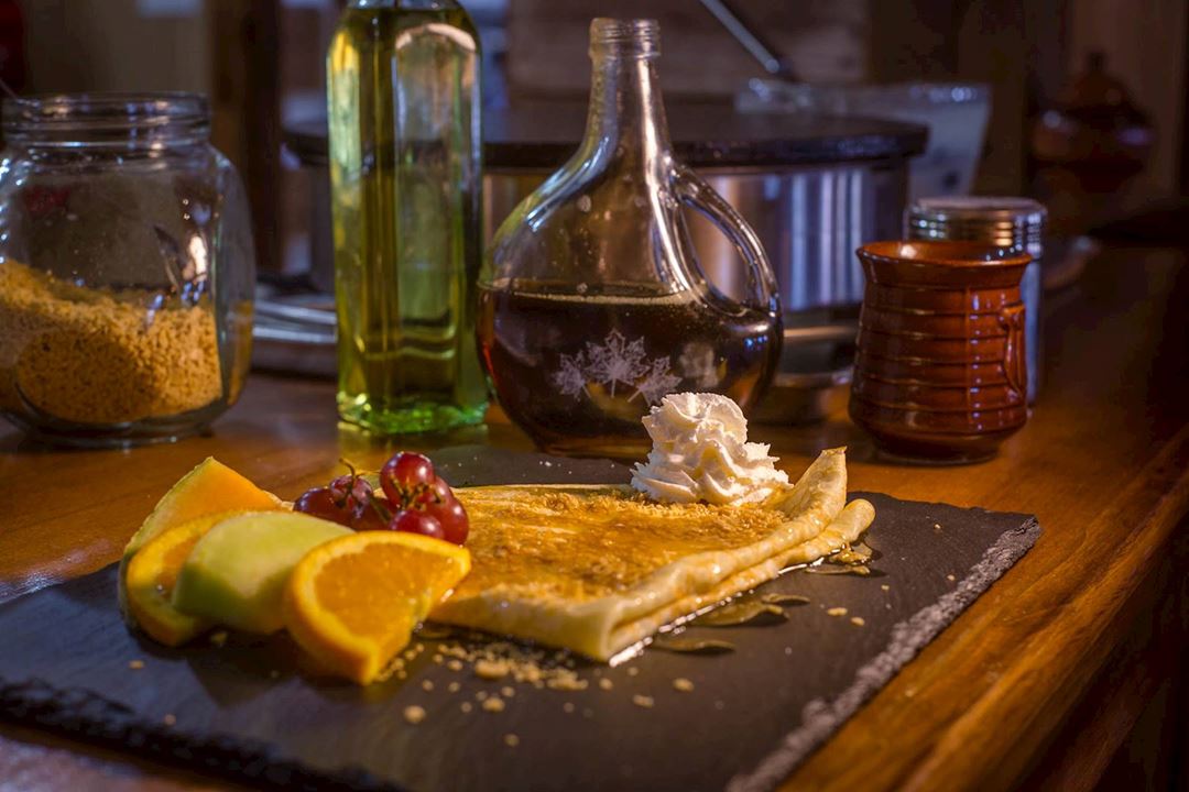Maple crepe at Creperie ULM Québec